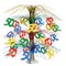 6 Pack Bulk 50th Birthday Party Cascade Centerpiece - multi-color